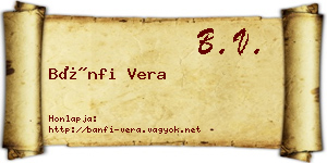 Bánfi Vera névjegykártya