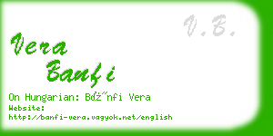 vera banfi business card